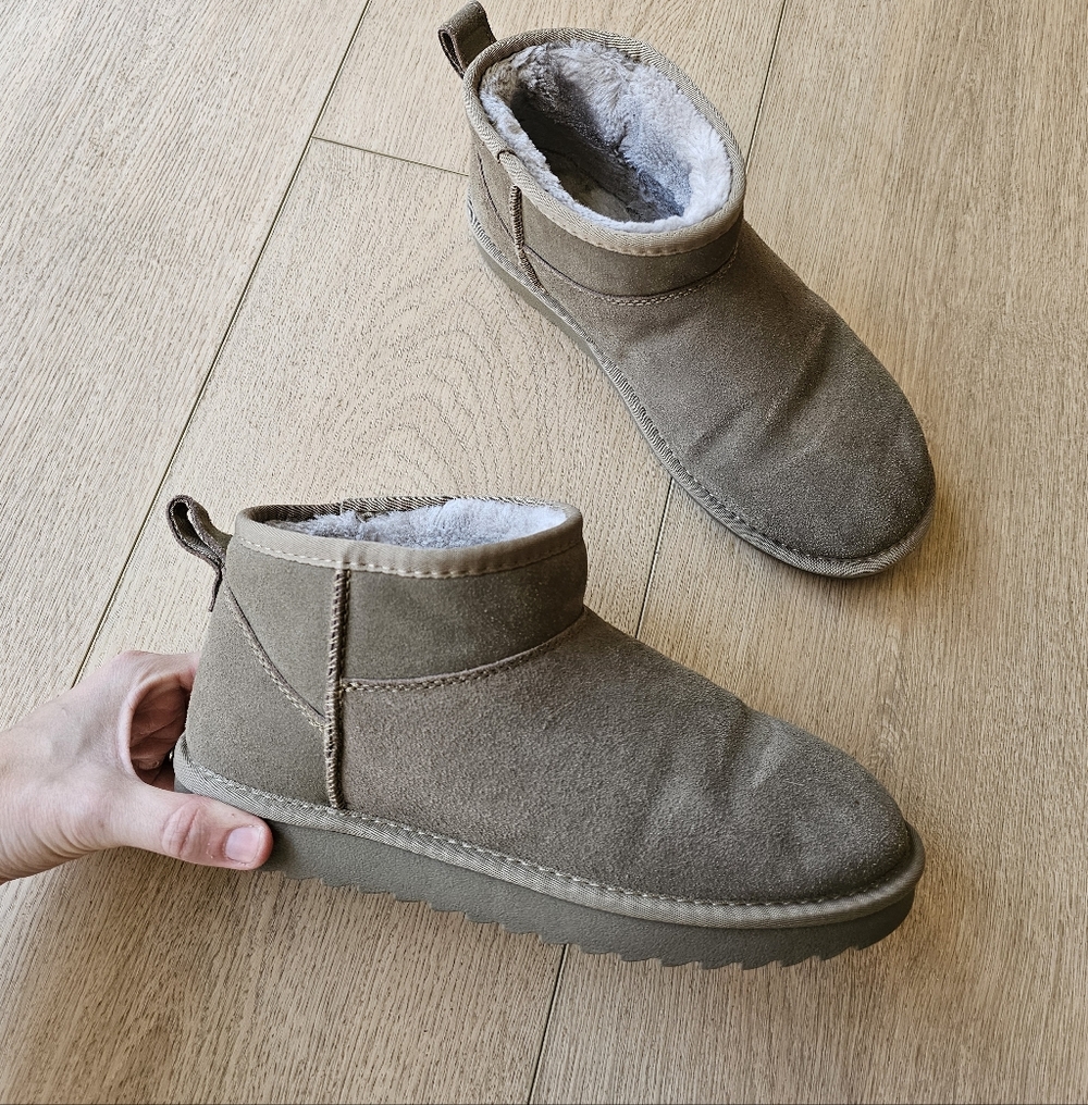 Project Cloud Taupe Suede Ankle Boots